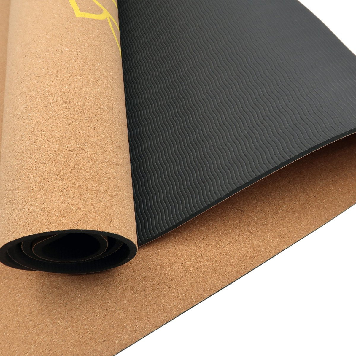 Powertrain Cork Yoga Mat with Carry Straps Home Gym Pilates - Chakras V240-YM-CRK-MPT