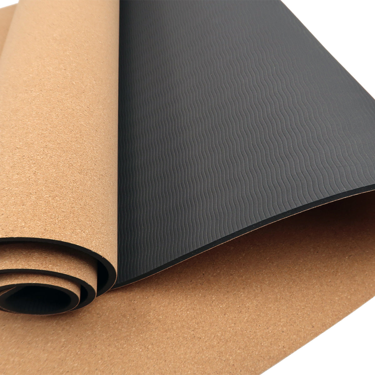 Powertrain Cork Yoga Mat with Carry Straps Home Gym Pilates - Plain V240-YM-CRK-NPT