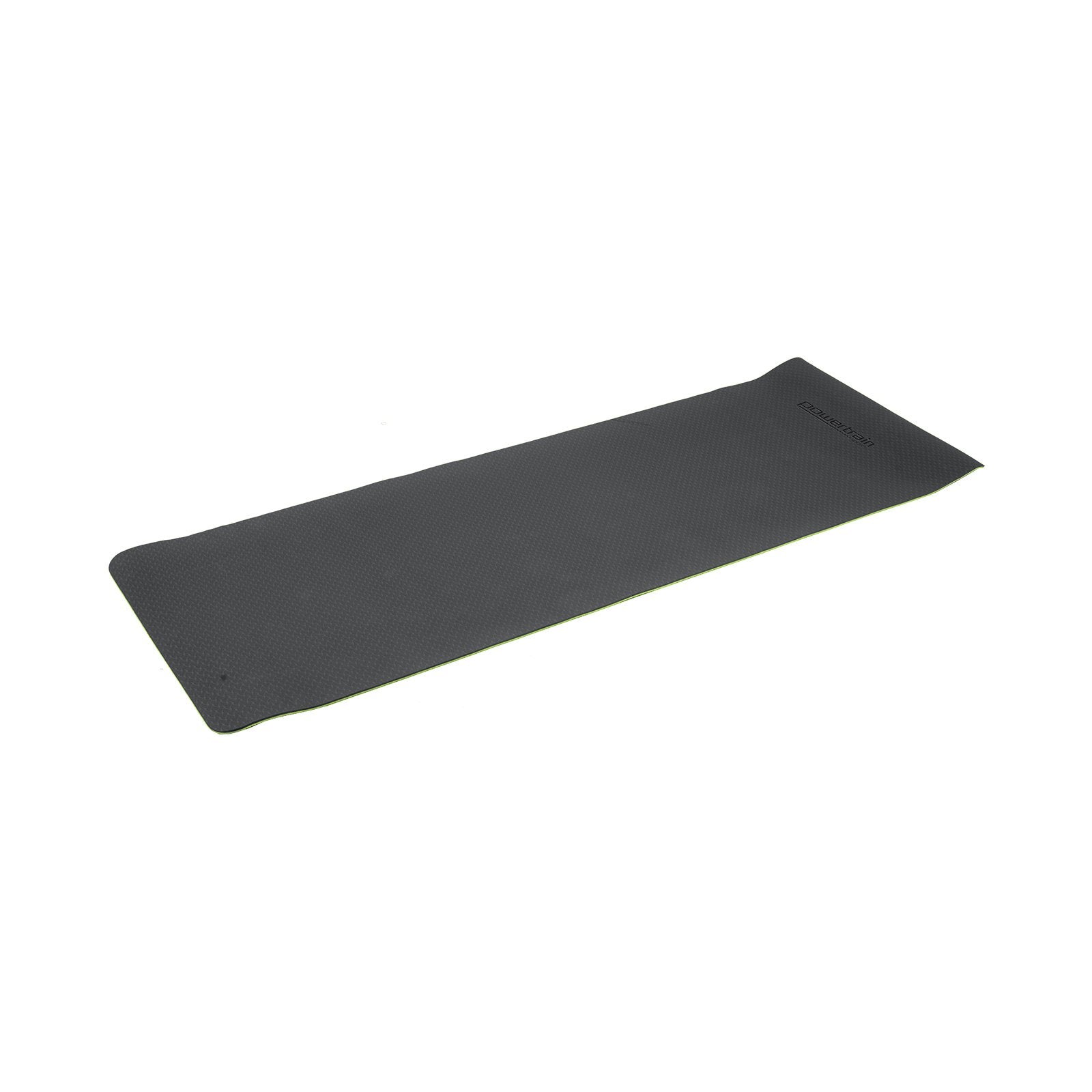 Powertrain TPE Yoga Exercise Mat Home Gym Pilates Fitness 8mm Thick in Black/Green V240-YM-TPE-DHG-BGN