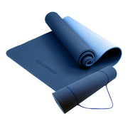 Powertrain TPE Yoga Exercise Mat Home Gym Pilates Fitness 8mm Thick in Dark Blue V240-YM-TPE-DHG-DBU