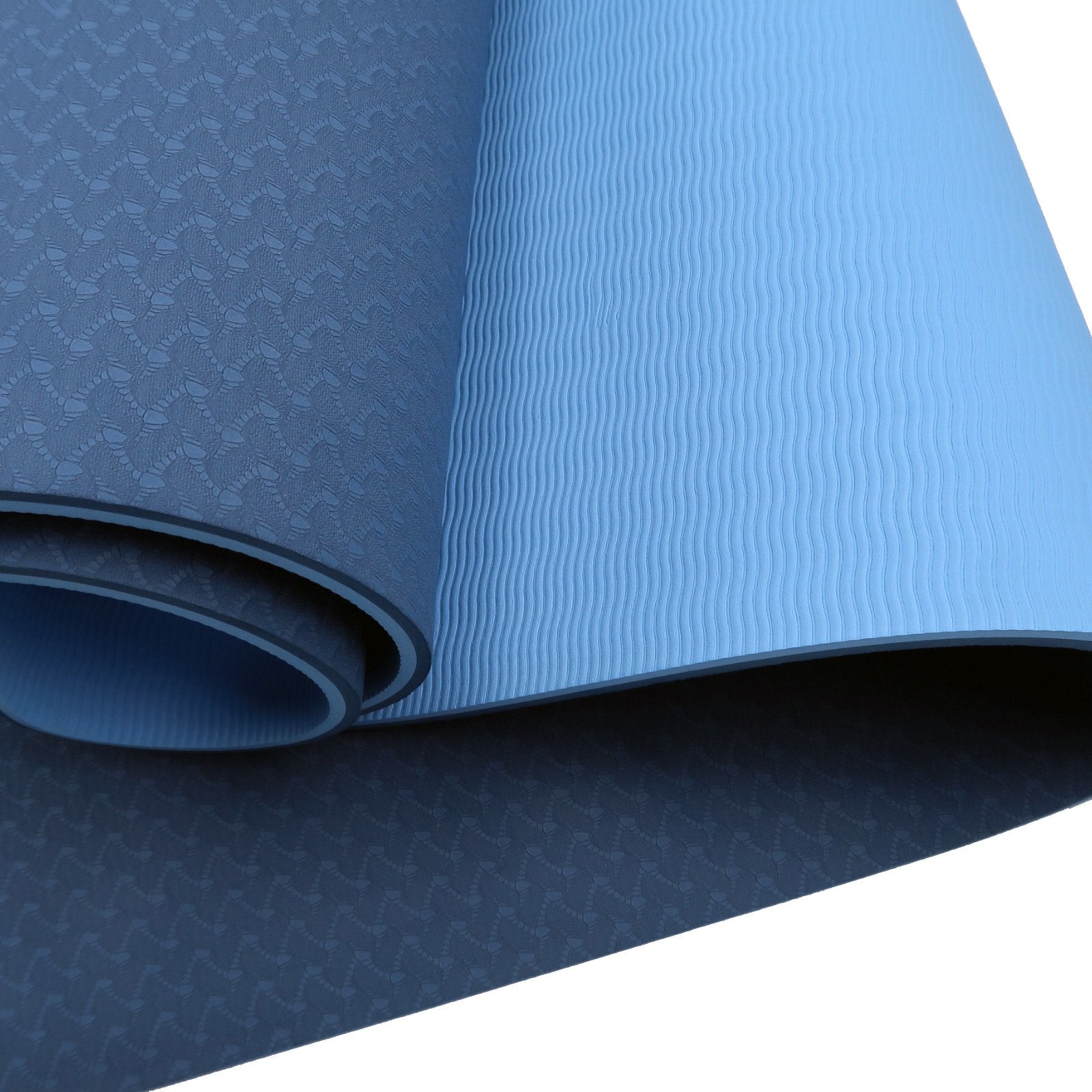Powertrain TPE Yoga Exercise Mat Home Gym Pilates Fitness 8mm Thick in Dark Blue V240-YM-TPE-DHG-DBU
