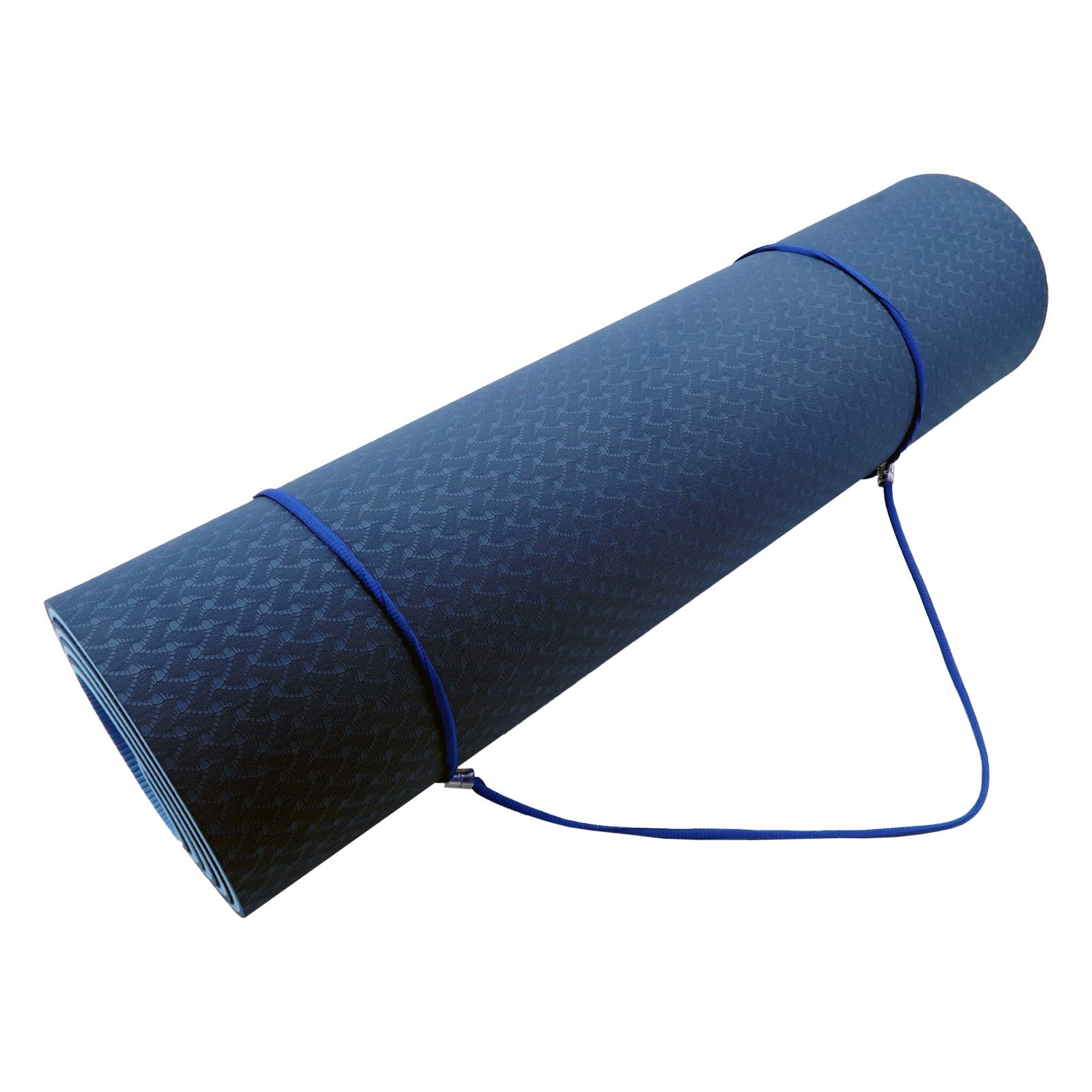 Powertrain TPE Yoga Exercise Mat Home Gym Pilates Fitness 8mm Thick in Dark Blue V240-YM-TPE-DHG-DBU