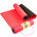 Powertrain TPE Yoga Exercise Mat Home Gym Pilates Fitness 8mm Thick in Red V240-YM-TPE-DHG-RD