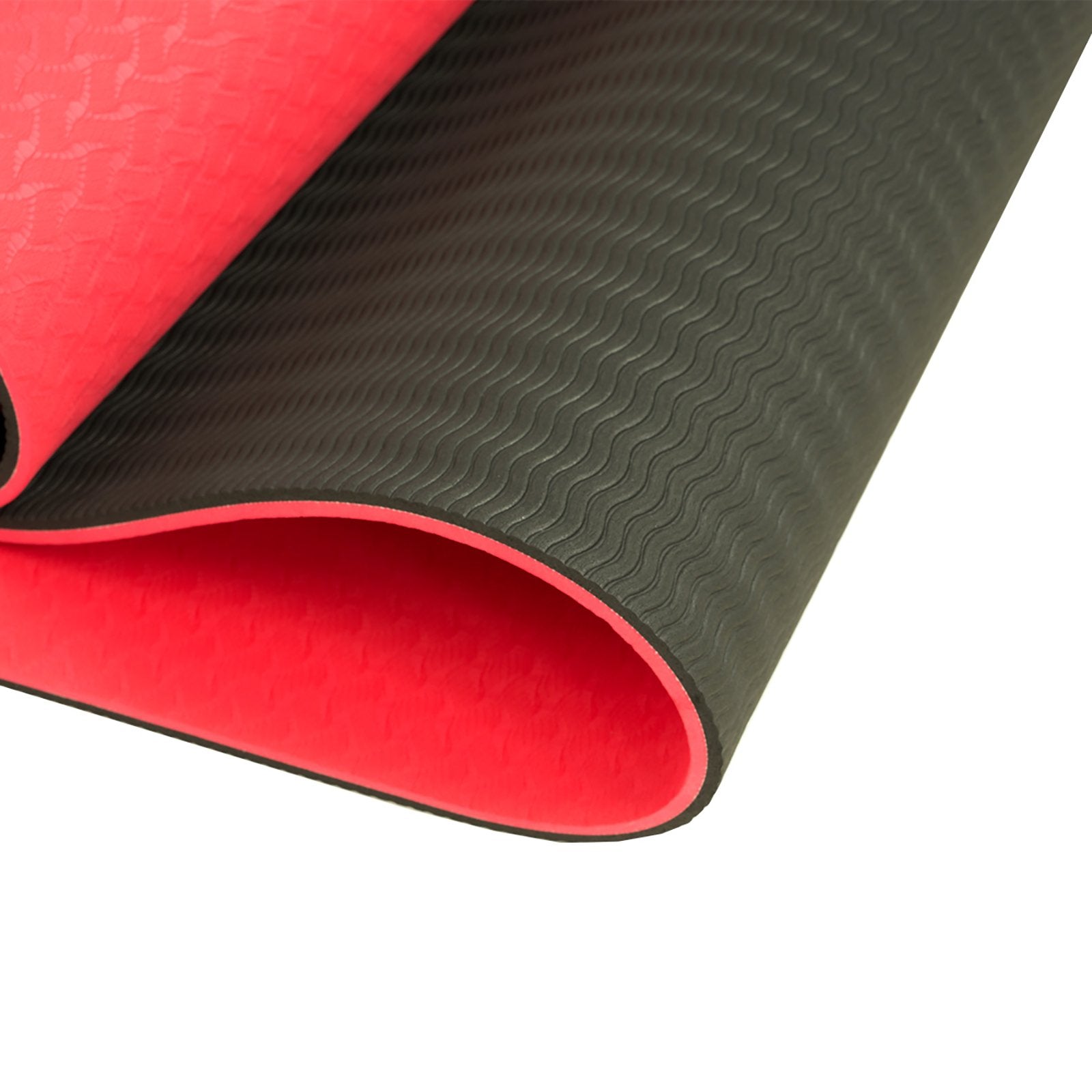 Powertrain TPE Yoga Exercise Mat Home Gym Pilates Fitness 8mm Thick in Red V240-YM-TPE-DHG-RD