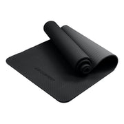 Powertrain Eco-friendly Dual Layer 6mm Yoga Mat | Midnight | Non-slip Surface And Carry Strap For Ultimate V240-YM-TPE-SC-BK