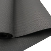 Powertrain Eco-friendly Dual Layer 6mm Yoga Mat | Midnight | Non-slip Surface And Carry Strap For Ultimate V240-YM-TPE-SC-BK