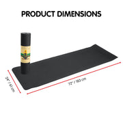 Powertrain Eco-friendly Dual Layer 6mm Yoga Mat | Midnight | Non-slip Surface And Carry Strap For Ultimate V240-YM-TPE-SC-BK