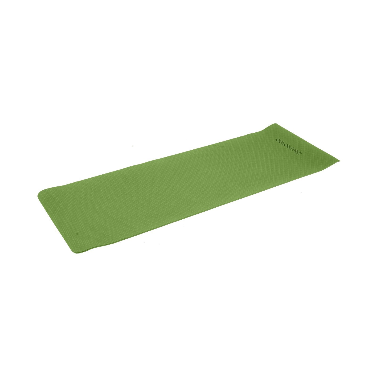 Powertrain Dual Layer 6mm Yoga Mat | Olive | Non-slip Surface And Carry Strap For Ultimate Comfort And V240-YM-TPE-SC-GN
