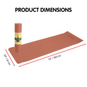 Powertrain Dual Layer 6mm Yoga Mat | Peach | Non-slip Surface And Carry Strap For Ultimate Comfort And V240-YM-TPE-SC-PK