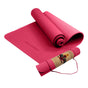 Powertrain Dual Layer 6mm Yoga Mat | Pink | Non-slip Surface And Carry Strap For Ultimate Comfort And V240-YM-TPE-SC-RPK