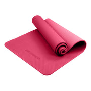 Powertrain Dual Layer 6mm Yoga Mat | Pink | Non-slip Surface And Carry Strap For Ultimate Comfort And V240-YM-TPE-SC-RPK