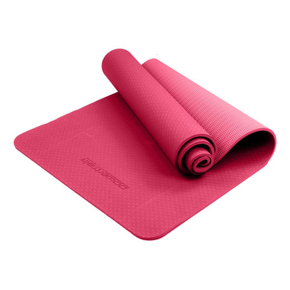 Powertrain Dual Layer 6mm Yoga Mat | Pink | Non-slip Surface And Carry Strap For Ultimate Comfort And V240-YM-TPE-SC-RPK