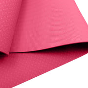 Powertrain Dual Layer 6mm Yoga Mat | Pink | Non-slip Surface And Carry Strap For Ultimate Comfort And V240-YM-TPE-SC-RPK