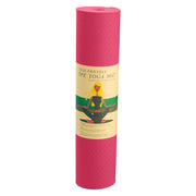 Powertrain Dual Layer 6mm Yoga Mat | Pink | Non-slip Surface And Carry Strap For Ultimate Comfort And V240-YM-TPE-SC-RPK