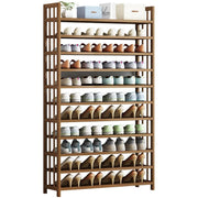6 Tier Tower Bamboo Wooden Shoe Rack Corner Shelf Stand Storage Organizer V255-0408-06
