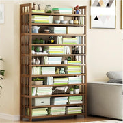 8 Tier Tower Bamboo Wooden Shoe Rack Corner Shelf Stand Storage Organizer V255-0408-08