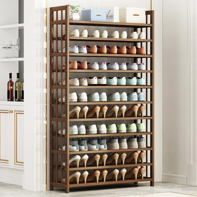 10 Tier Tower Bamboo Wooden Shoe Rack Corner Shelf Stand Storage Organizer V255-0408-10