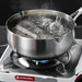 20cm 316L Stainless Steel Saucepan Compound Steel Honeycomb Nonstick Sauce Pan with Glass Lid 2.2L Pot V255-20CMMILKPOT