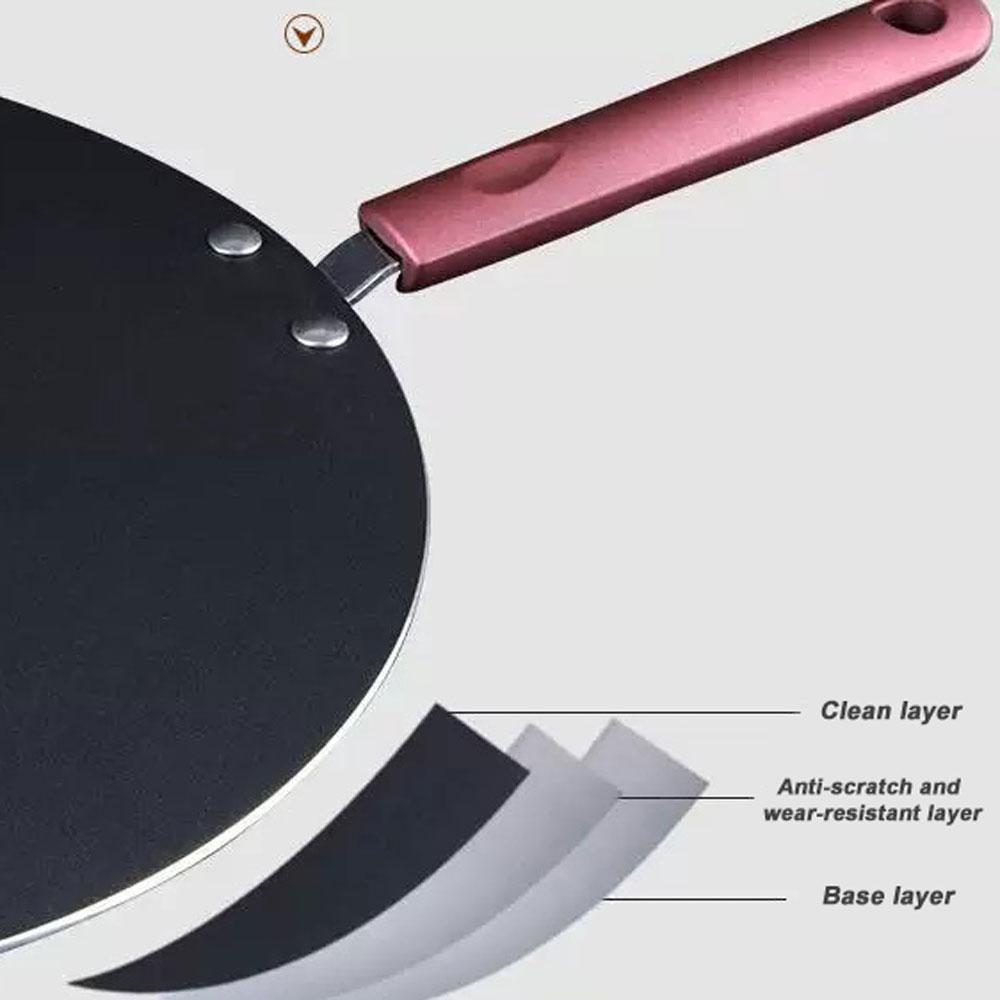 32cm Nonstick Frying Indian Tava Dosa Chapati Pan Flat Skillet Griddle Pan V255-34CM_SKILLET-PAN