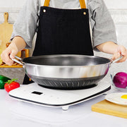 316 Stainless Steel 38cm Double Ear Non-Stick Stir Fry Cooking Kitchen Wok Pan without Lid Honeycomb Double V255-38CM-DEAR-NOLID