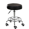 Salon Chair Bar Swivel Stool Office Roller Wheels Portable Height Adjust Leather BS8401 V255-8401-BK
