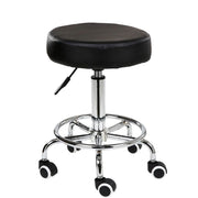 Salon Chair Bar Swivel Stool Office Roller Wheels Portable Height Adjust Leather BS8401 V255-8401-BK