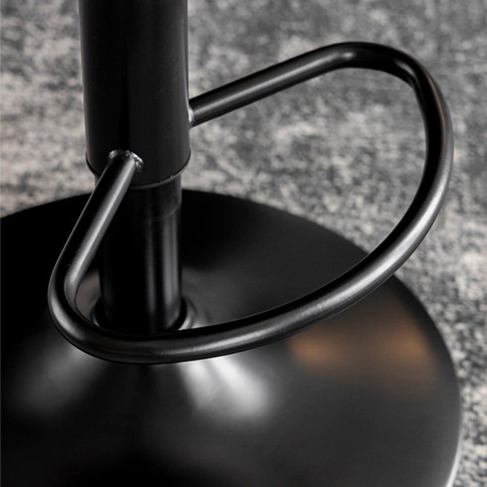 Bar Stools Kitchen Bar Stool Leather Barstools Swivel Gas Lift Counter Chairs x2 BS8406 Black V255-8406-BLACK
