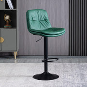 SERENITa Bar Stools Kitchen Bar Stool Leather Barstools Swivel Gas Lift Counter Chairs BS8406 Green V255-8406_GREEN
