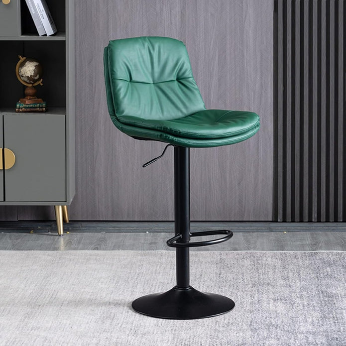 SERENITa Bar Stools Kitchen Bar Stool Leather Barstools Swivel Gas Lift Counter Chairs BS8406 Green V255-8406_GREEN