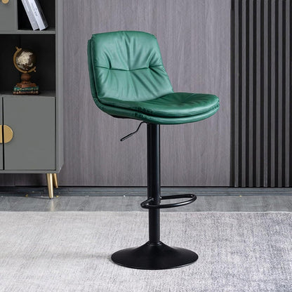 SERENITa Bar Stools Kitchen Bar Stool Leather Barstools Swivel Gas Lift Counter Chairs BS8406 Green V255-8406_GREEN