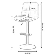 SERENITa Bar Stools Kitchen Bar Stool Leather Barstools Swivel Gas Lift Counter Chairs BS8406 Green V255-8406_GREEN