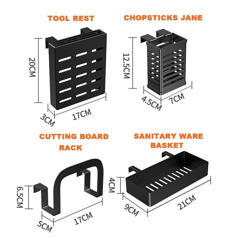 85cm Double Tier Enclosed Dish Drying Rack Holder Drain caddy Kitchen Drainer Storage Over Sink Organiser V255-85CM-DT-ENC