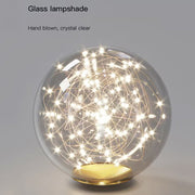 Luxury Hand Blown Glass LED Pendant Light 100cm Adjustable 3 Color Dimmable Remote Control for Dining Bar V255-A037-GOLD