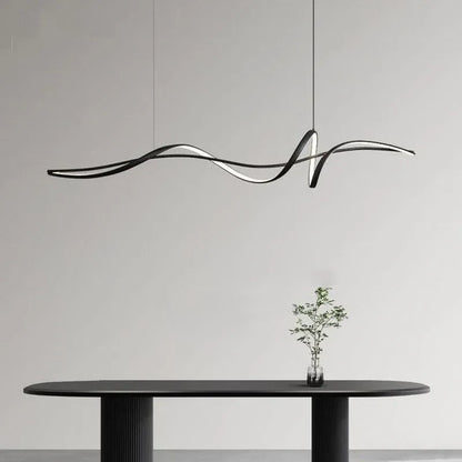 BAMDECOR A36 Modern LED Linear Chandeliers Pendant Lights with Dimmable LED and Adjustable Hanging Length V255-A36-L140