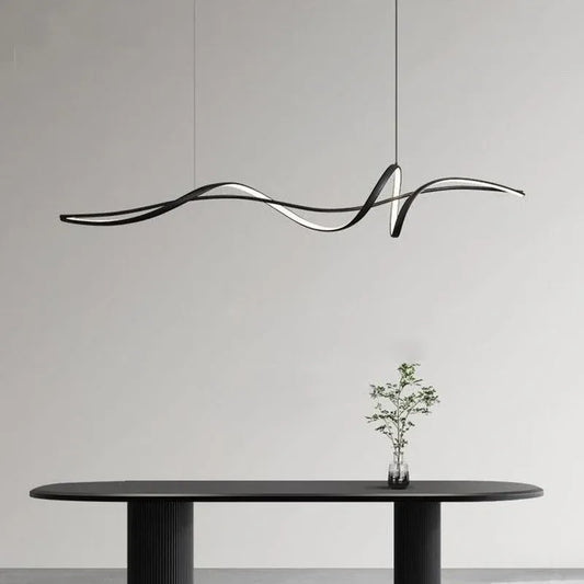 BAMDECOR A36 Modern LED Linear Chandeliers Pendant Lights with Dimmable LED and Adjustable Hanging Length V255-A36-L140