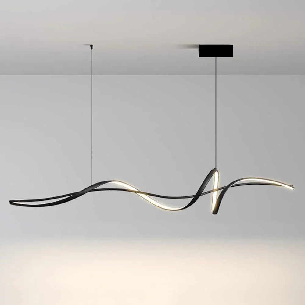 BAMDECOR A36 Modern LED Linear Chandeliers Pendant Lights with Dimmable LED and Adjustable Hanging Length V255-A36-L140