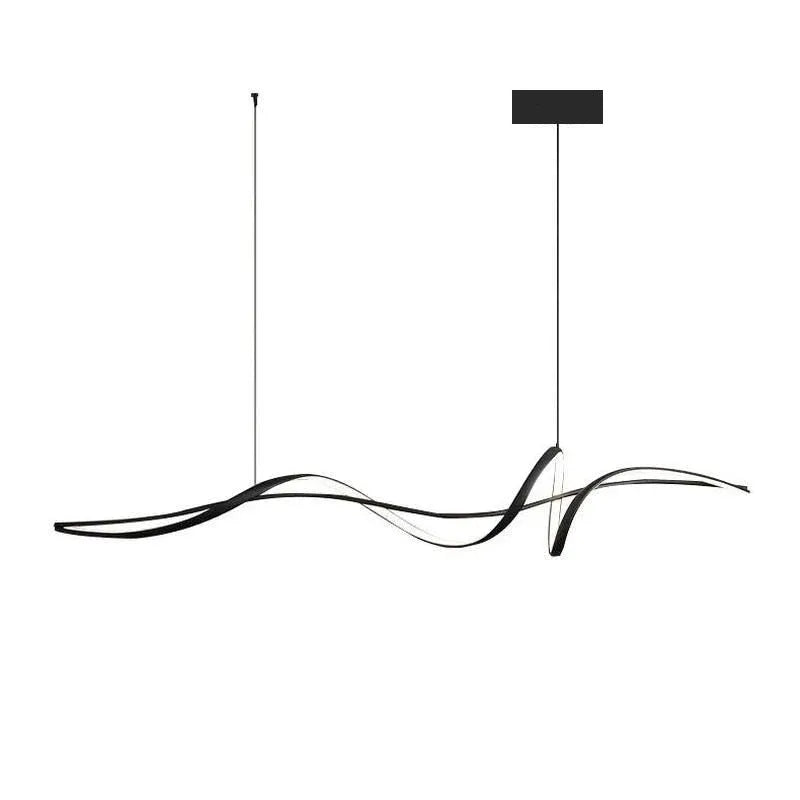 BAMDECOR A36 Modern LED Linear Chandeliers Pendant Lights with Dimmable LED and Adjustable Hanging Length V255-A36-L140