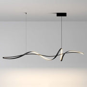 BAMDECOR A036 Modern LED Linear Pendant Lights with Dimmable LED and Adjustable Hanging Length 160cm -Black V255-A36-L160-A
