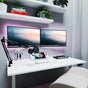 AMZ Electric Height Adjustable Standing Desk 120x60cm Sit Stand Desk Top for Home Office (White Frame + White V255-AMZ-120-DM-WHITE