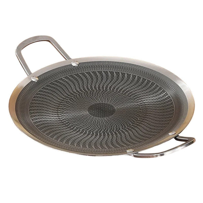 Honeycomb Non-Stick Grill Skewer Plate, 316 Stainless Steel, Portable Barbecue Grill with Handle, Universal V255-AMZ-SS316-BBQPAN