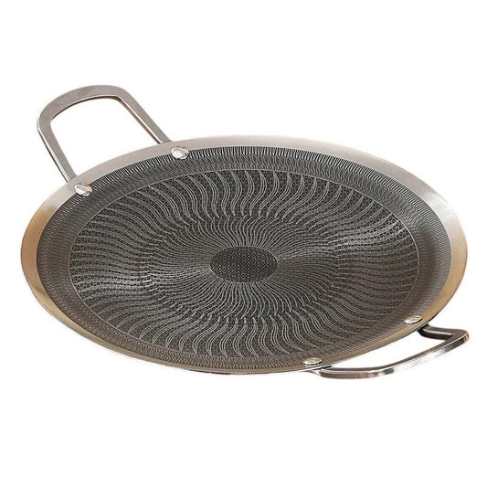 Honeycomb Non-Stick Grill Skewer Plate, 316 Stainless Steel, Portable Barbecue Grill with Handle, Universal V255-AMZ-SS316-BBQPAN