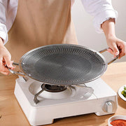 Honeycomb Non-Stick Grill Skewer Plate, 316 Stainless Steel, Portable Barbecue Grill with Handle, Universal V255-AMZ-SS316-BBQPAN