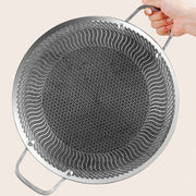Honeycomb Non-Stick Grill Skewer Plate, 316 Stainless Steel, Portable Barbecue Grill with Handle, Universal V255-AMZ-SS316-BBQPAN