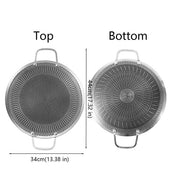 Honeycomb Non-Stick Grill Skewer Plate, 316 Stainless Steel, Portable Barbecue Grill with Handle, Universal V255-AMZ-SS316-BBQPAN