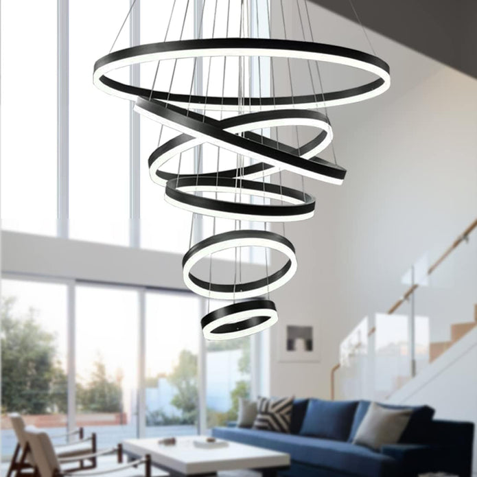 BAMDECOR A18815 Nordic Home Decor Dining Room Pendant lamp lights Ceiling Lamp Hanging Light Chandelier Lamps V255-BAM-18815/6-BLK