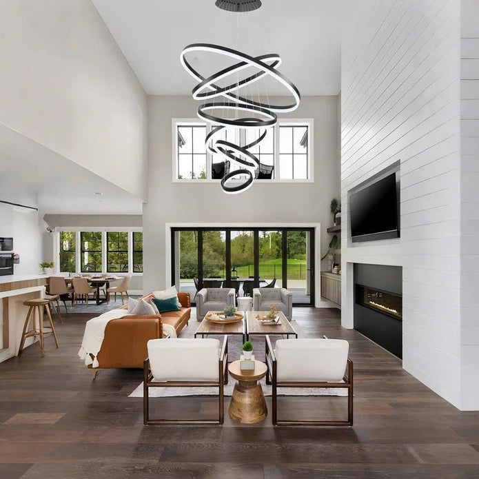 BAMDECOR A18815 Nordic Home Decor Dining Room Pendant lamp lights Ceiling Lamp Hanging Light Chandelier Lamps V255-BAM-18815/6-BLK