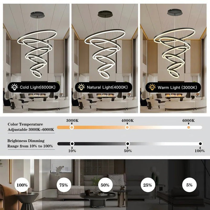 BAMDECOR A18815 Nordic Home Decor Dining Room Pendant lamp lights Ceiling Lamp Hanging Light Chandelier Lamps V255-BAM-18815/6-BLK