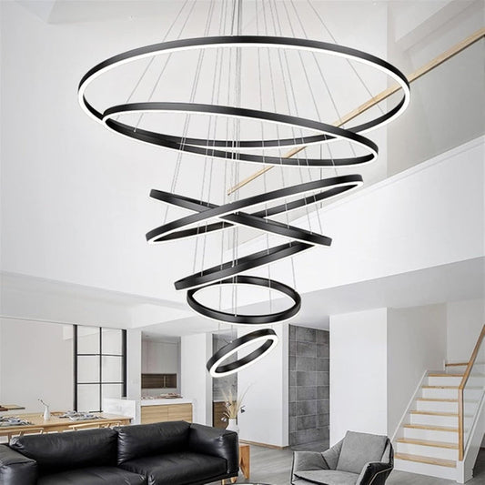 BAMDECOR A18815 Nordic Home Decor Dining Room Pendant lamp lights Ceiling Lamp Hanging Light Chandelier Lamps V255-BAM-18815/7-BLK