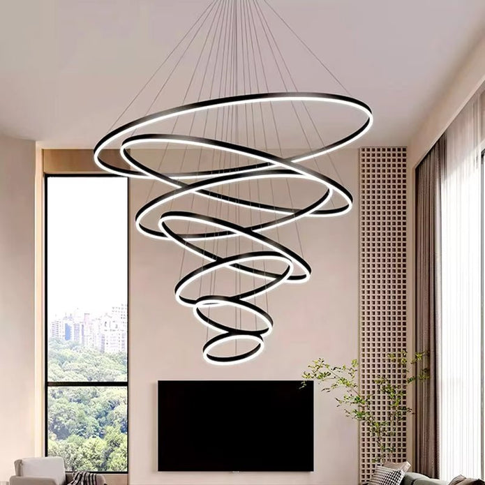 BAMDECOR A18815 Nordic Home Decor Dining Room Pendant lamp lights Ceiling Lamp Hanging Light Chandelier Lamps V255-BAM-18815/7-BLK