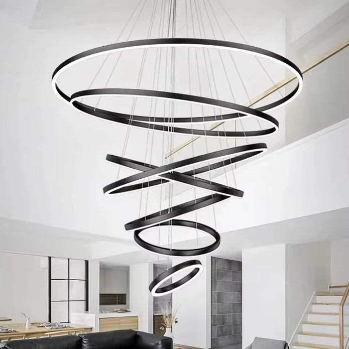 BAMDECOR A18815 Nordic Home Decor Dining Room Pendant lamp lights Ceiling Lamp Hanging Light Chandelier Lamps V255-BAM-18815/7-BLK